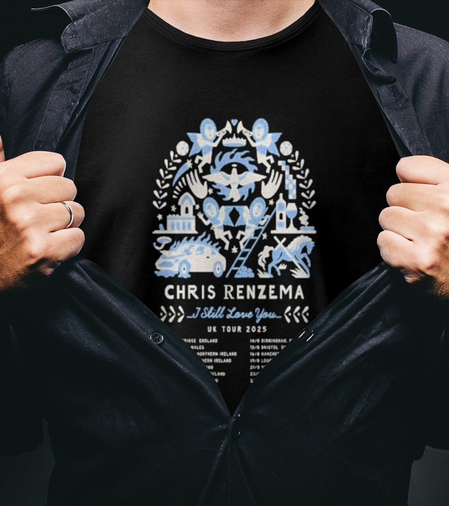 Chris Renzema I Still Love You UK Tour 2025 Concert Dates And Venues T-Shirt