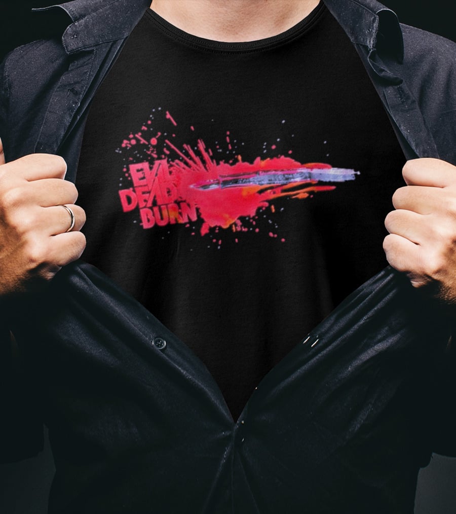 Evil Dead Burn 2026 Horror Splatter Blade T-Shirt