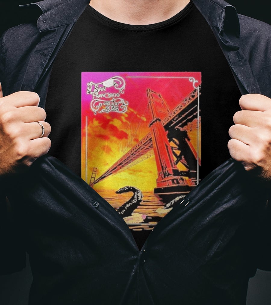 Phish The Spring Tour 2025 Bill Graham Civic Auditorium San Francisco April 22nd 23rdBridge T-Shirt