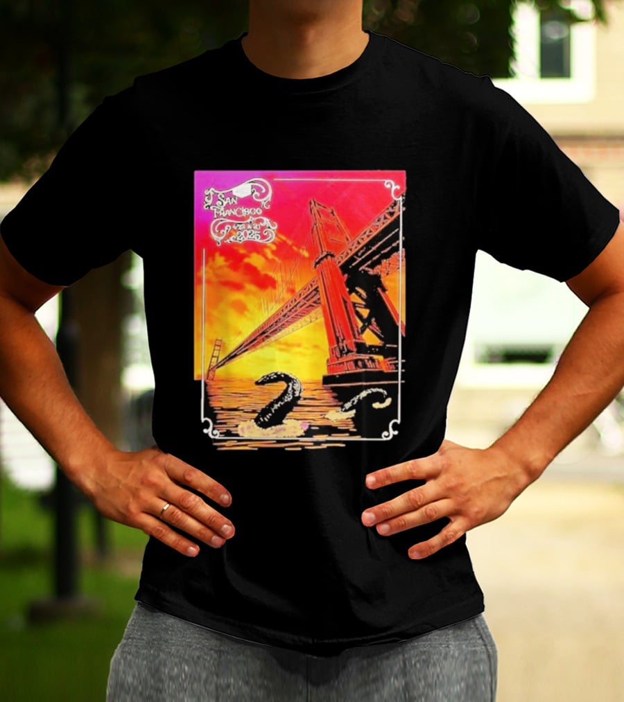 Phish The Spring Tour 2025 Bill Graham Civic Auditorium San Francisco April 22nd 23rdBridge T-Shirt