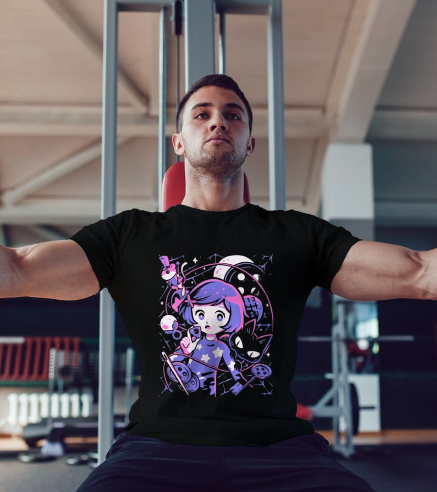 PixelEyeBat Moonlit Adventure Secret Portal Fantasy T-Shirt
