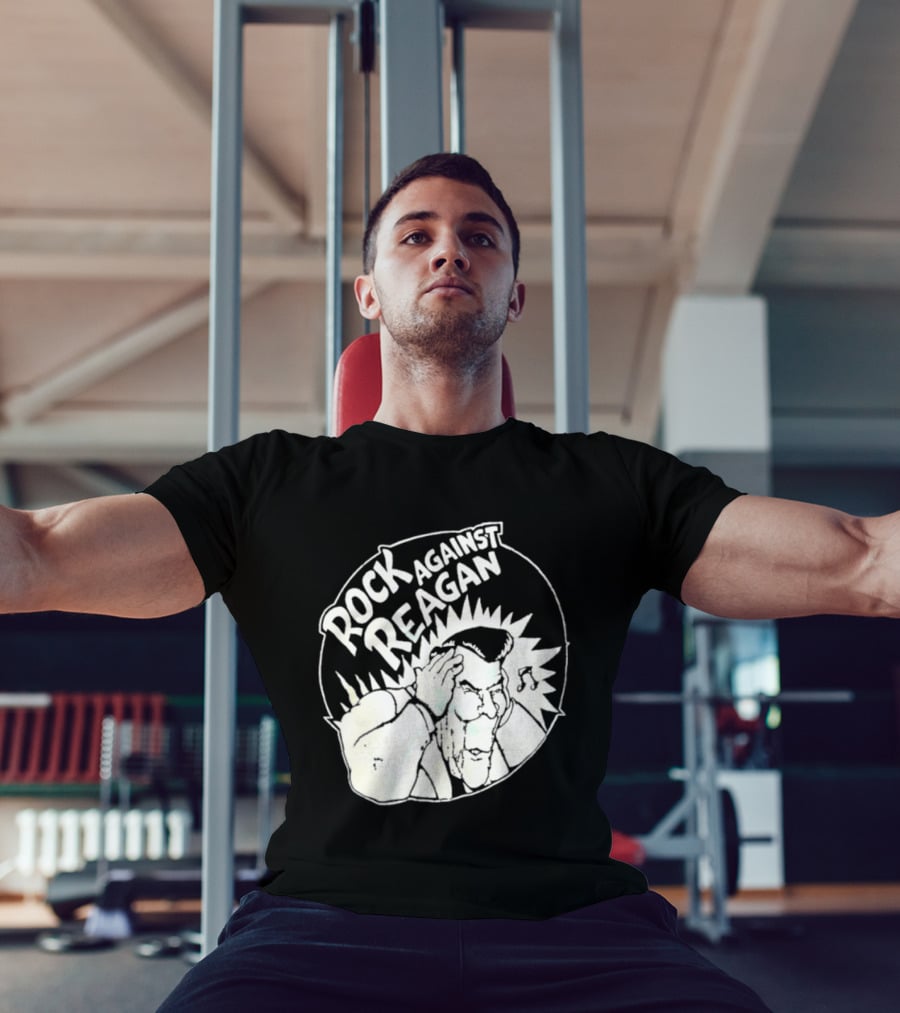 Rock Against Reagan Punk Protest 80s Political Movement T-Shirt