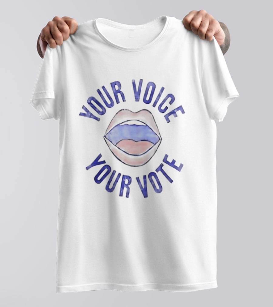 Alana Thompson Your Voice Your Vote Red And Blue Lips T-Shirt