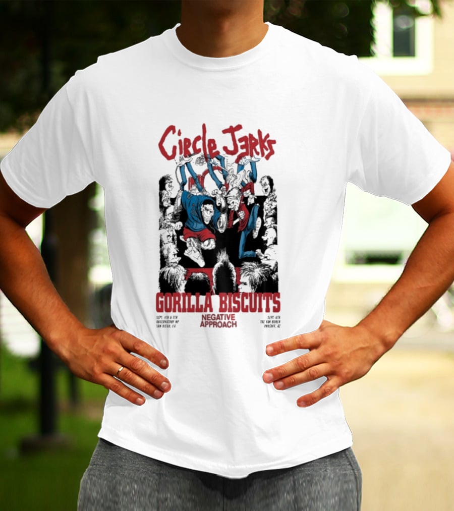 Circle Jerks Gorilla Biscuits Negative Approach San Diego CA September 4 5 2025 T-Shirt