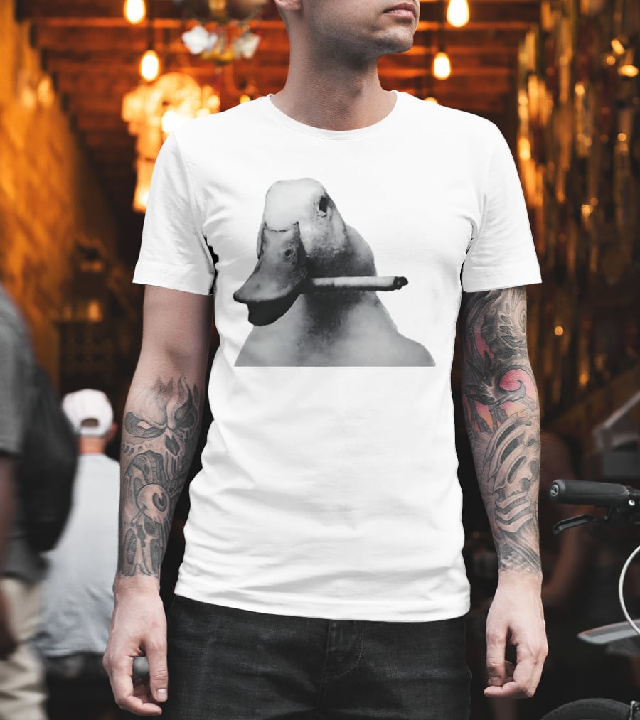 Duck With Cigarette Meme Smoking Duck Meme T-Shirt