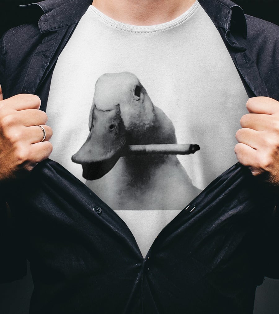 Duck With Cigarette Meme Smoking Duck Meme T-Shirt
