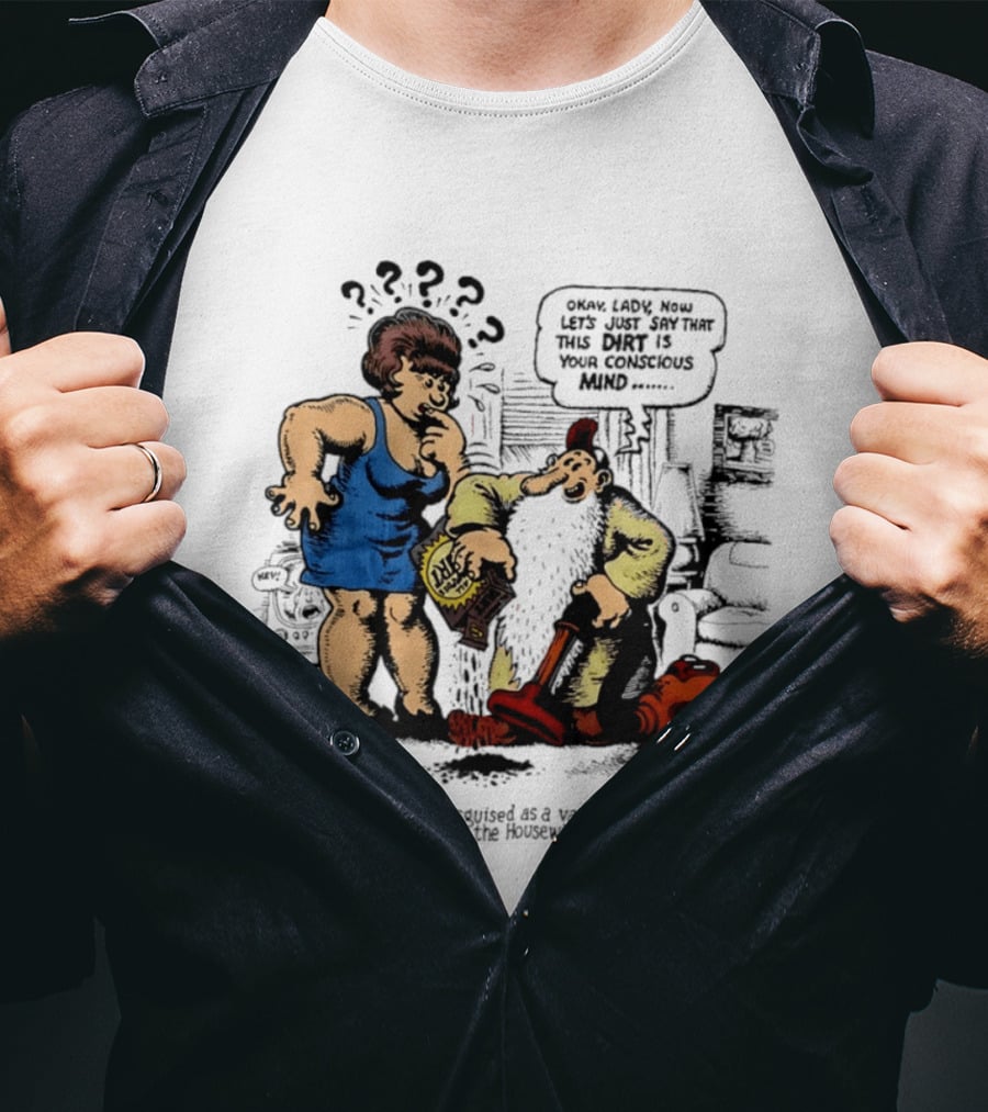 Mr. Natural Vacuum Cleaner Salesman Talks To Housewives Of America T-Shirt