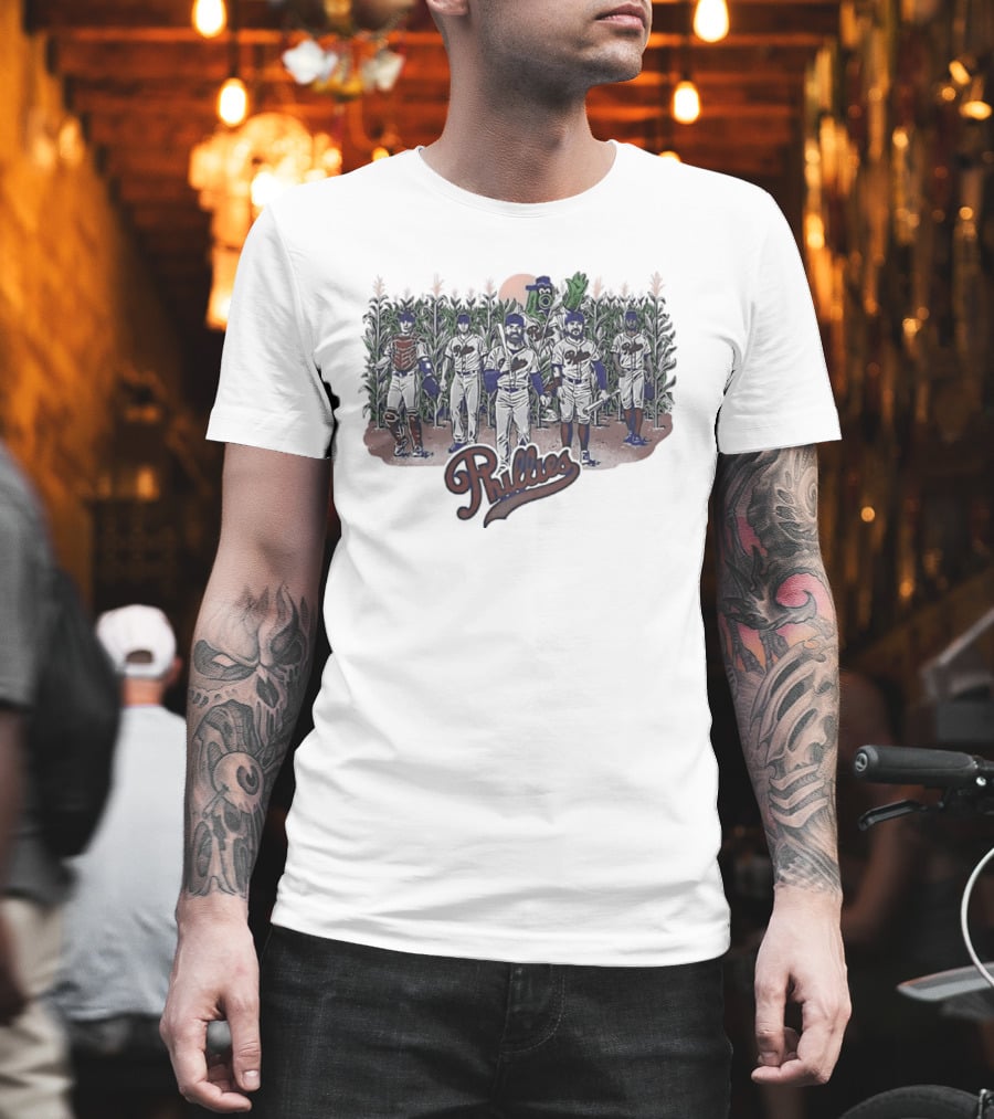 Philadelphia Phillies Retro Baseball Field Dreams Cornfield Players T-Shirt