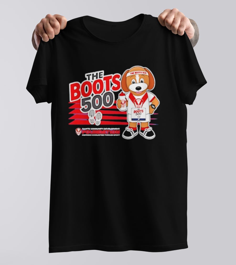 The Boots 500 Saints Community Development Foundation Adventures T-Shirt