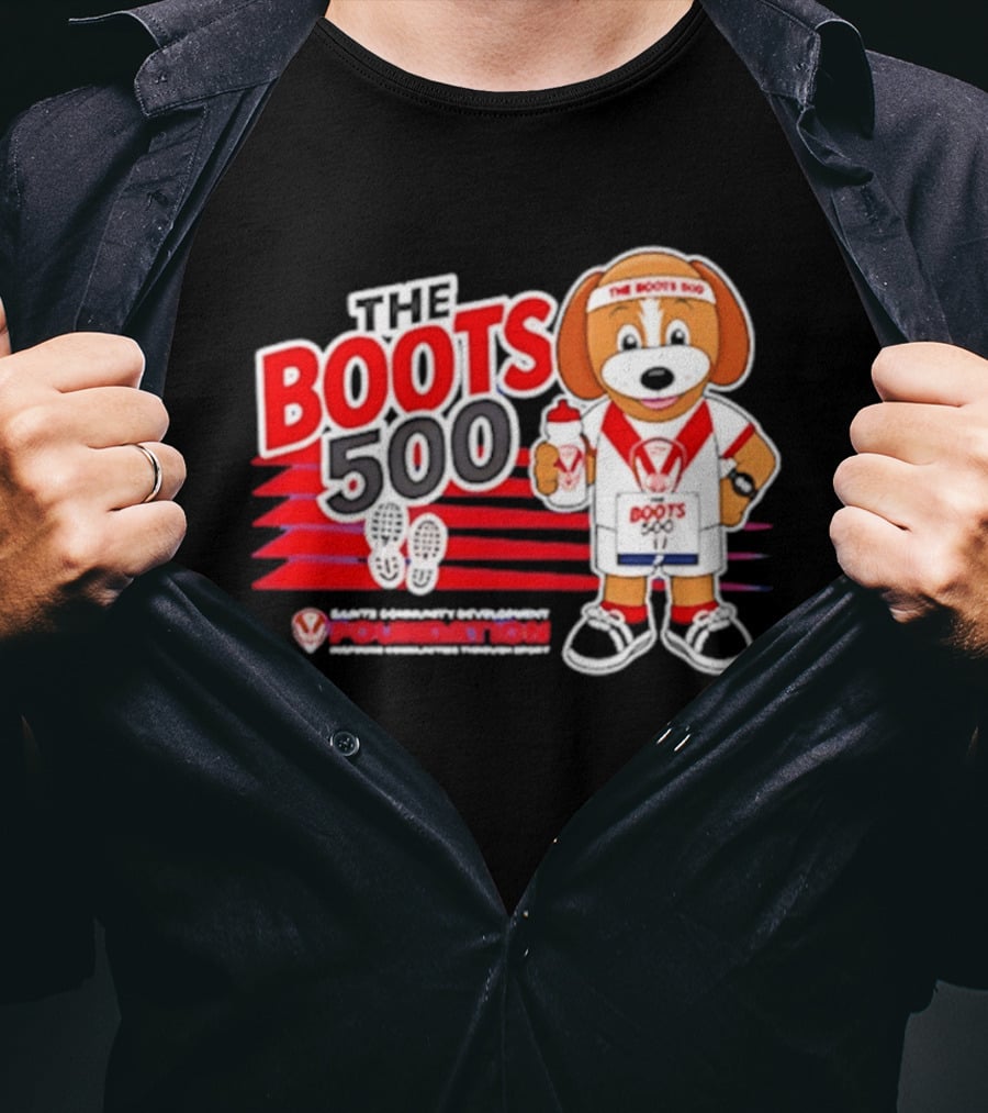 The Boots 500 Saints Community Development Foundation Adventures T-Shirt