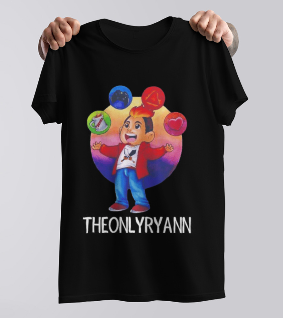 THEONLYRYANN Colorful Iconic YouTuber Gaming T-Shirt