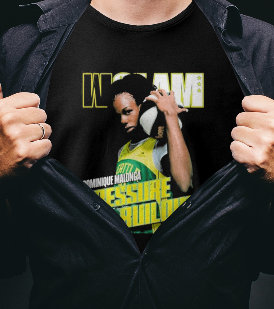WSLAM Dominique Malonga Pressure Building Seattle Storm T-Shirt