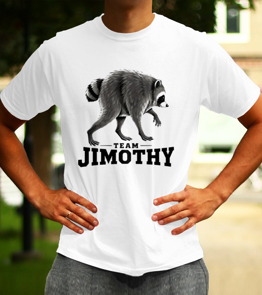 Team Jimothy Raccoon Walking T-Shirt