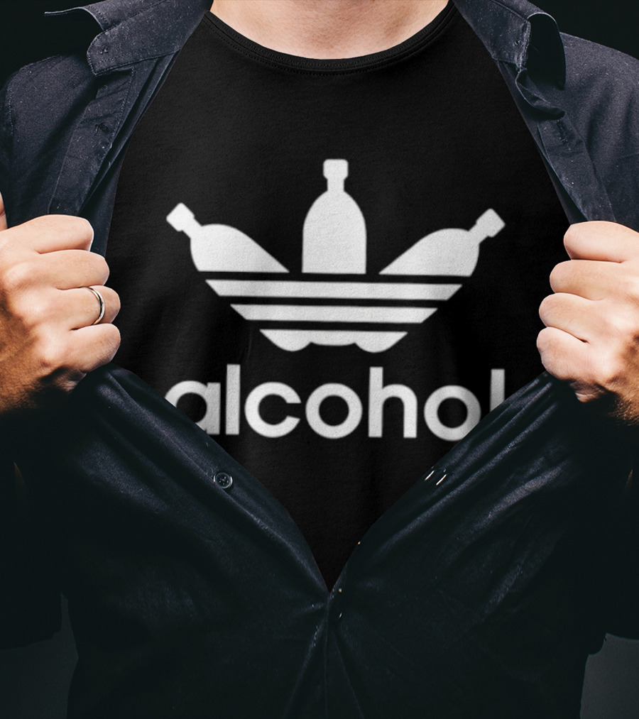 Alcohol Drinking Parody Bottles And Stripes T-Shirt