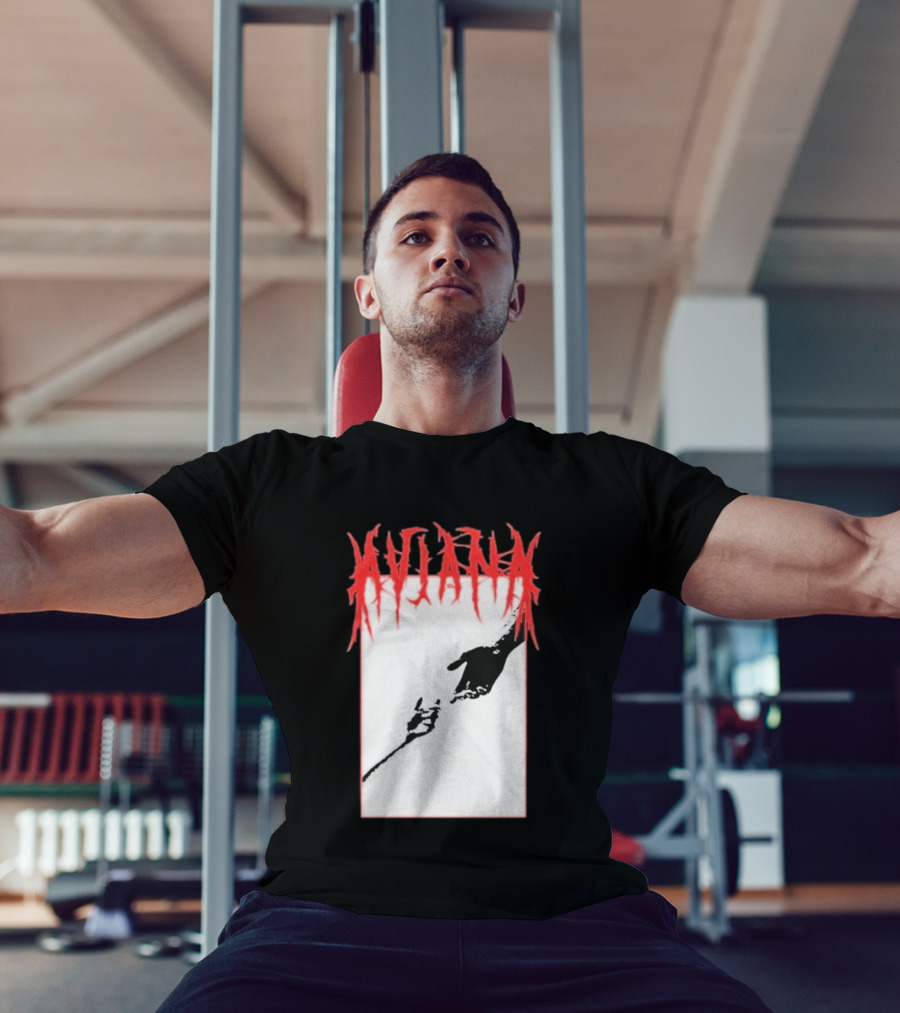 Aviana Death Corporation Hands Graphic Black And Red T-Shirt