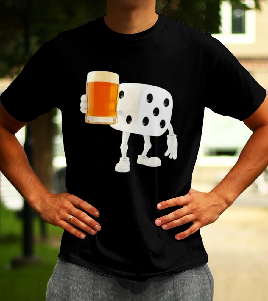 Dice Holding Beer Meme T-Shirt