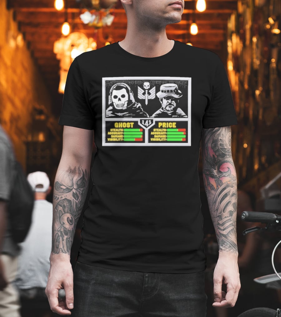 Call Of Duty Ghost Price Stealth Accuracy Damage Visibility 141 T-Shirt