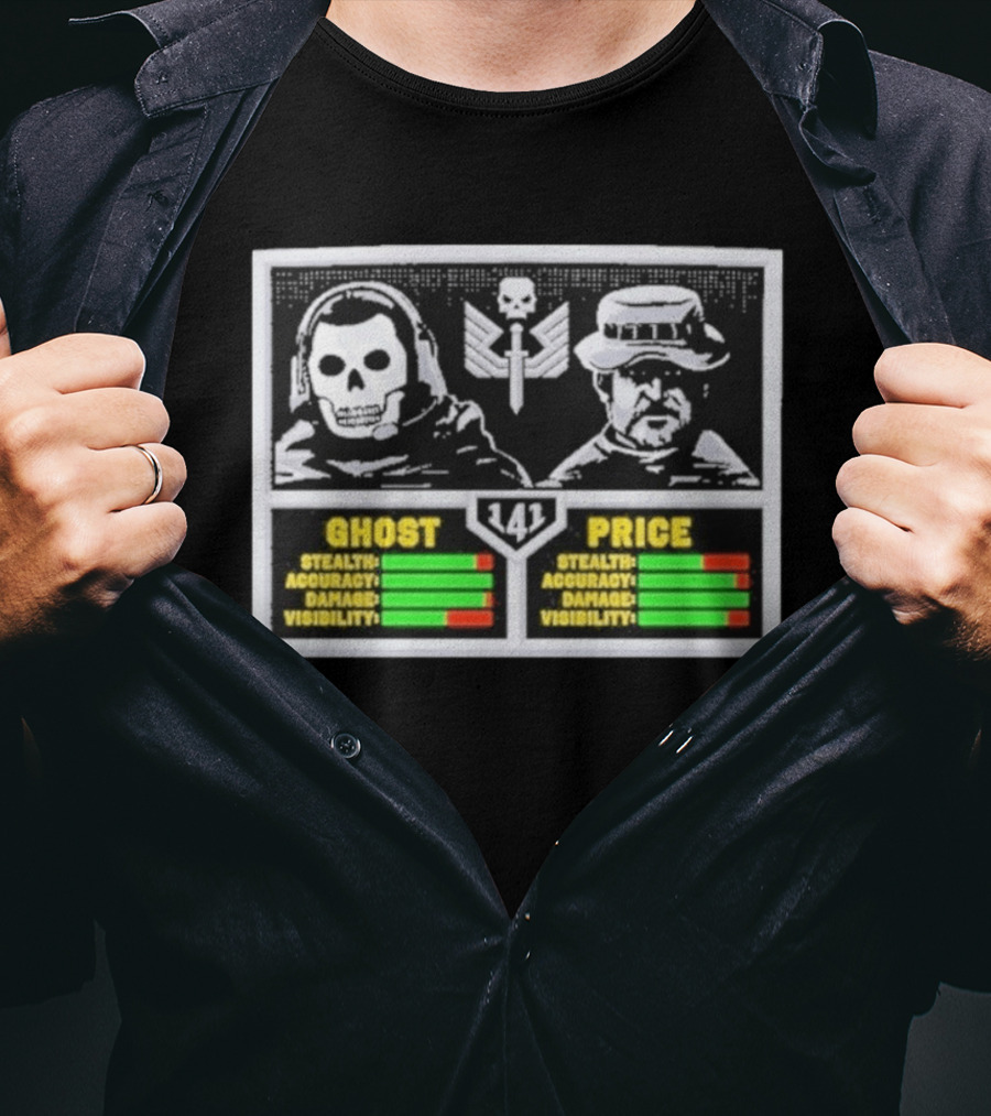 Call Of Duty Ghost Price Stealth Accuracy Damage Visibility 141 T-Shirt