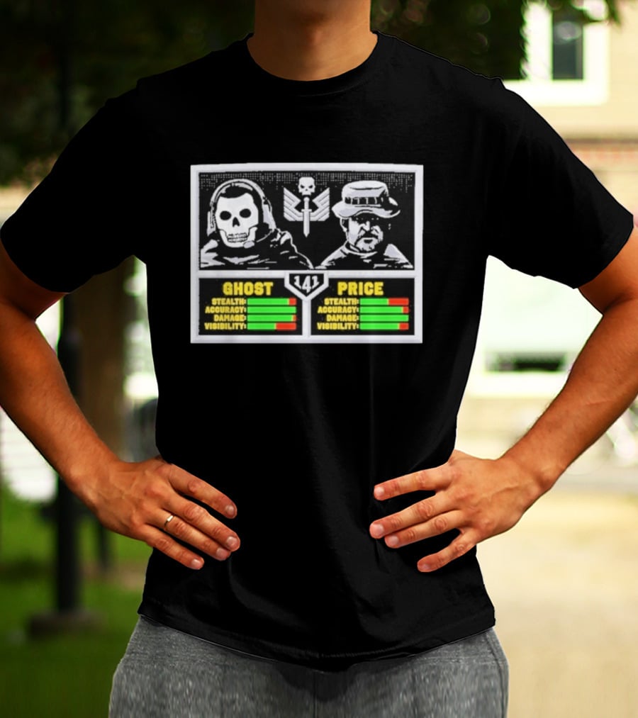 Call Of Duty Ghost Price Stealth Accuracy Damage Visibility 141 T-Shirt