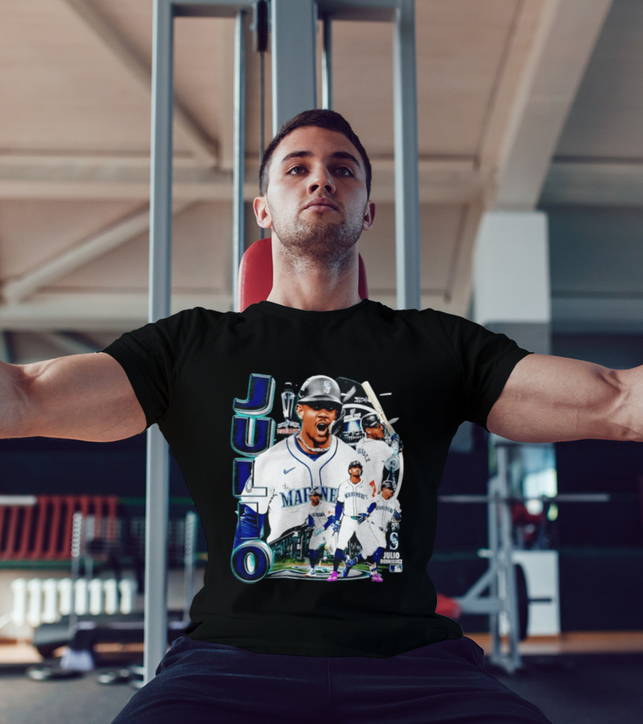 Julio Rodriguez Seattle Mariners MLB 2026 Collage Mariners Baseball Player T-Shirt