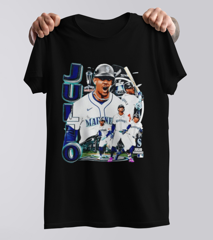 Julio Rodriguez Seattle Mariners MLB 2026 Collage Mariners Baseball Player T-Shirt