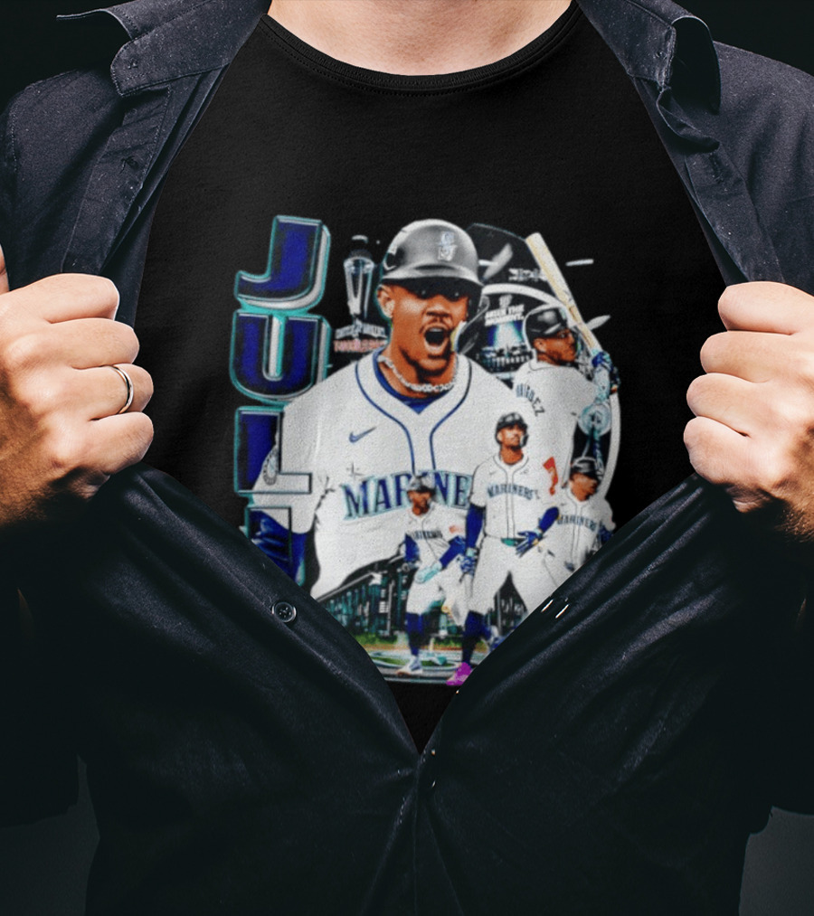 Julio Rodriguez Seattle Mariners MLB 2026 Collage Mariners Baseball Player T-Shirt