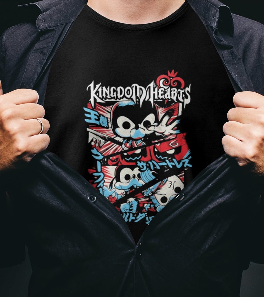 Kingdom Hearts Comic Pop Japanese Katakana Characters T-Shirt