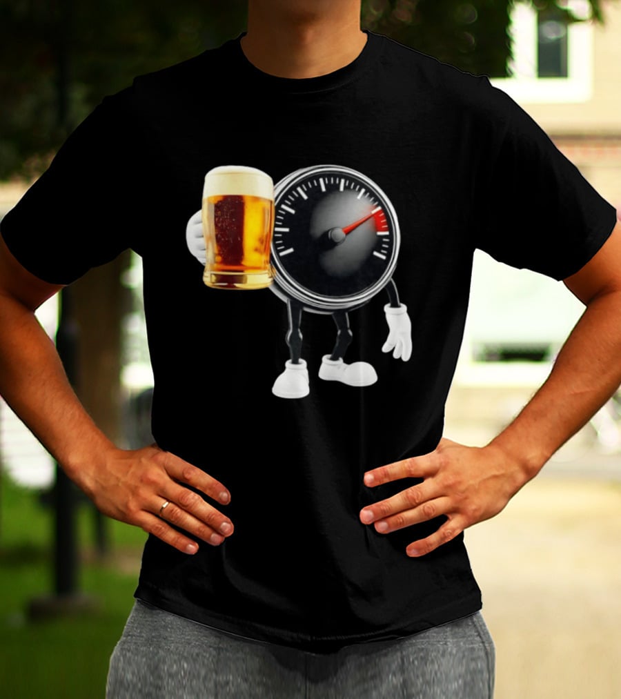 Speedometer Beer Gauge Fun Drinking Meter T-Shirt