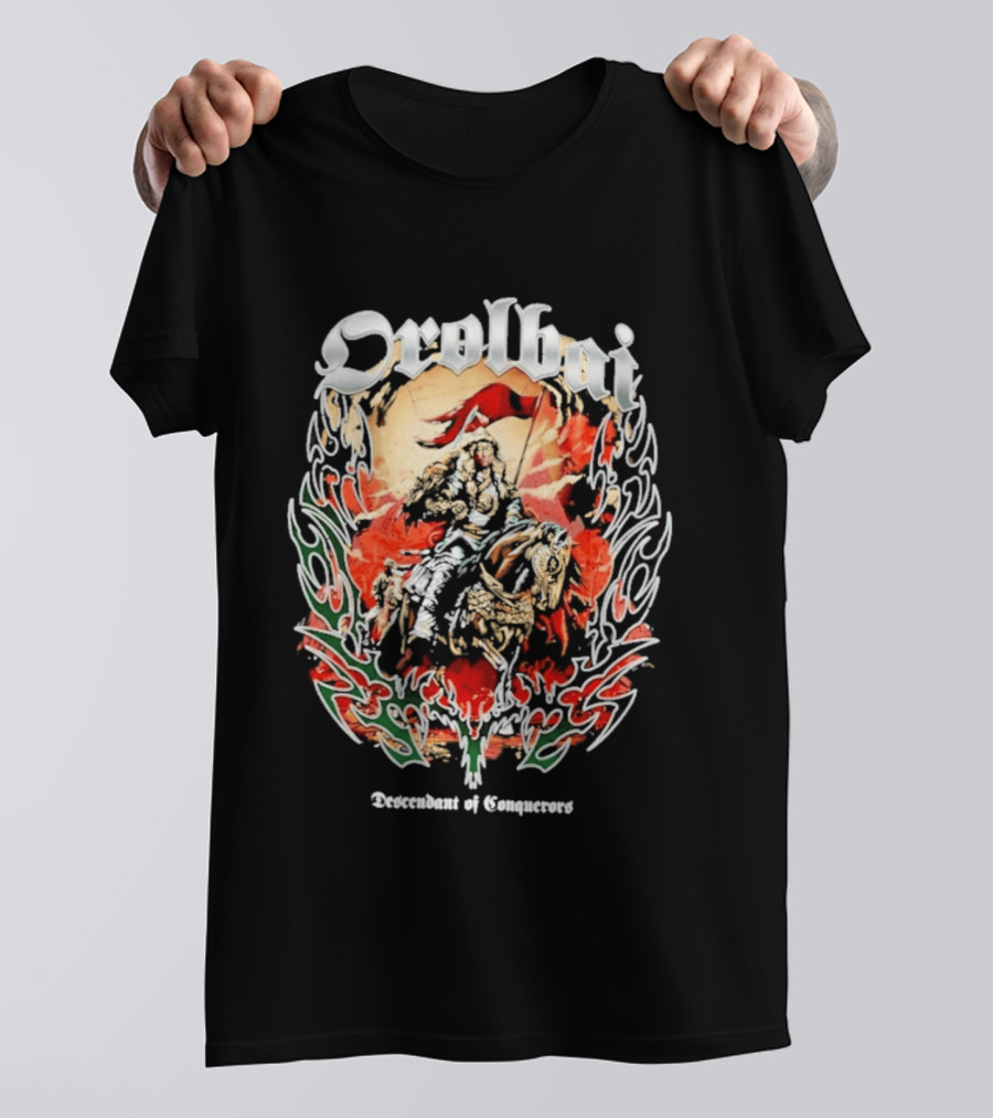 Orolbai Myktybek Descendant Of Conquerors Flame Warrior T-Shirt