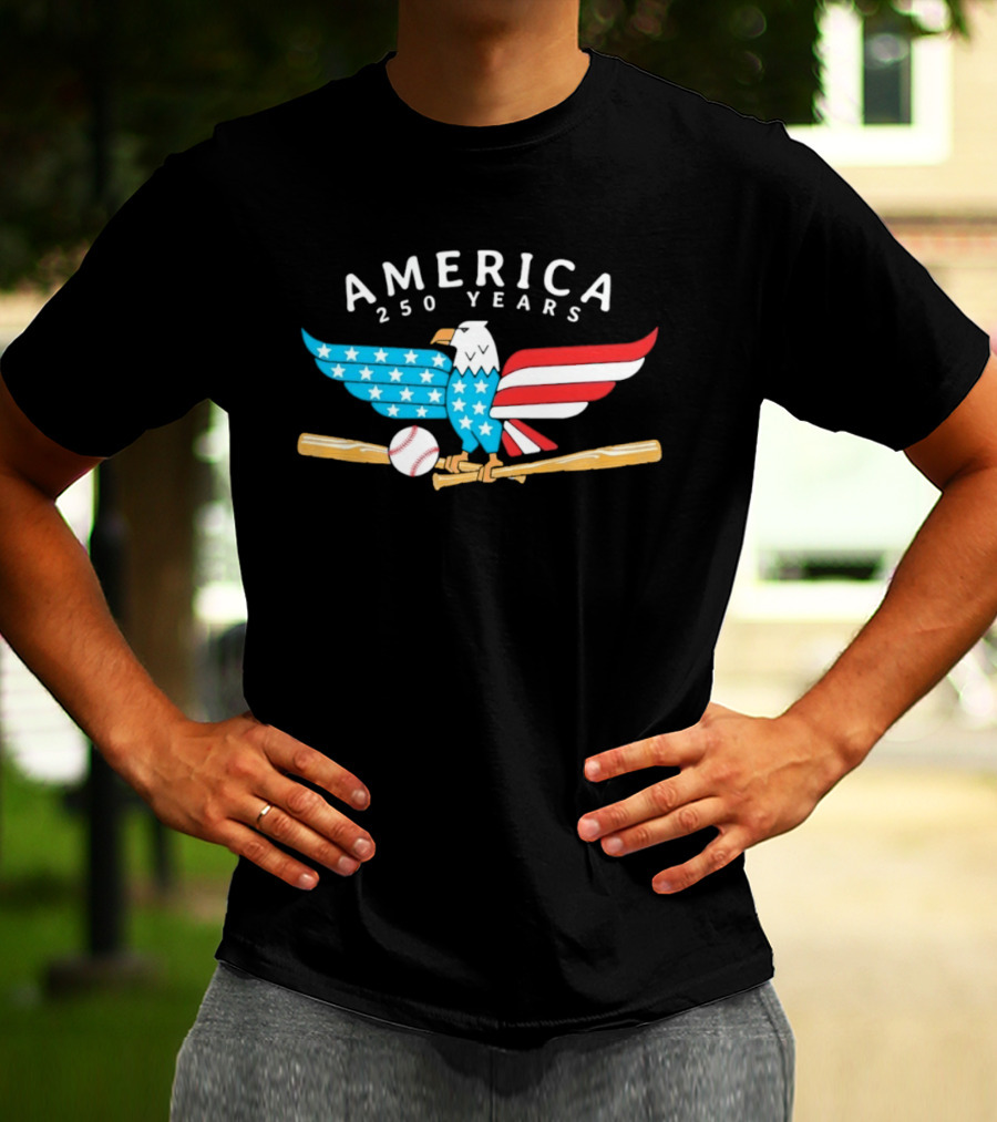 Schaumburg Boomers Independence Day America 250 Years Eagle Baseball Celebration T-Shirt
