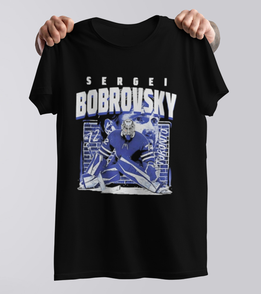 Sergei Bobrovsky #72 Brick Wall Toronto Maple Leafs Hockey Goalie T-Shirt