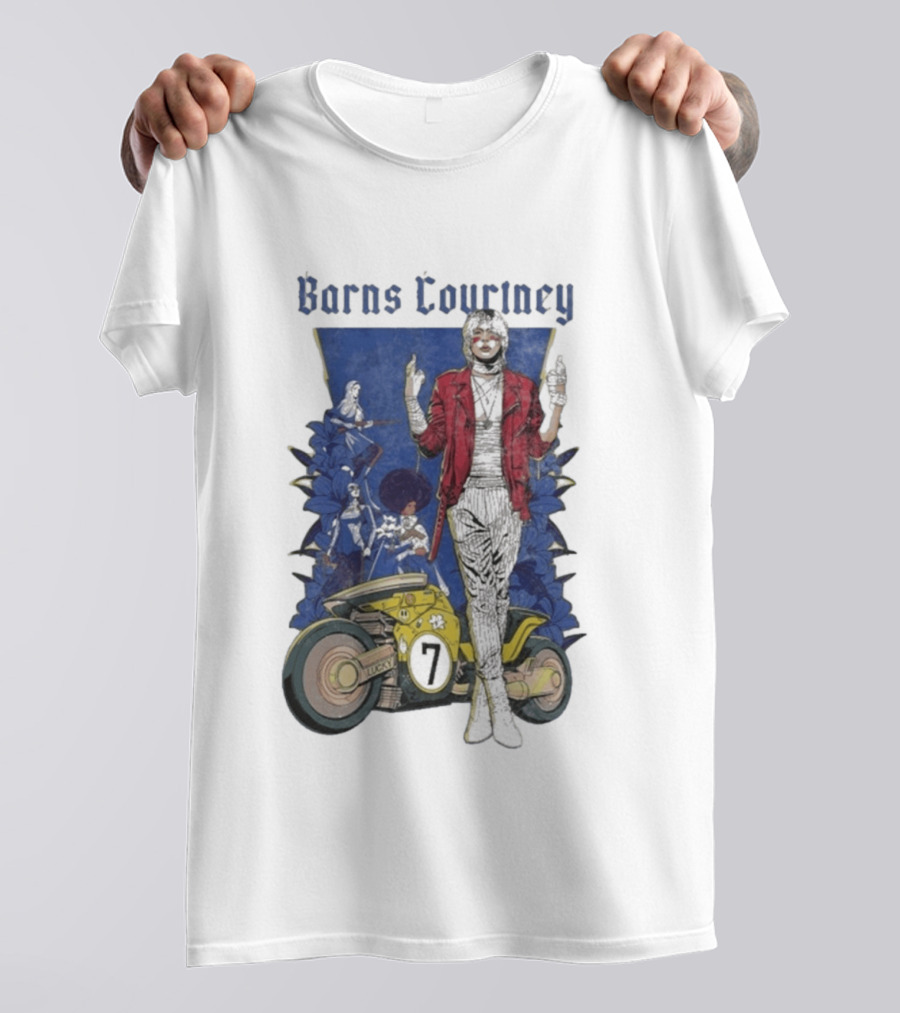 Barns Courtney Lucky 7 Anime Motorcycle And Music T-Shirt