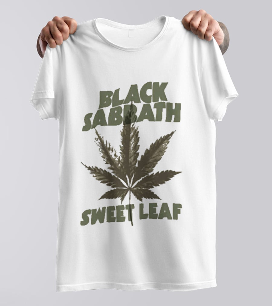 Black Sabbath Sweet Leaf Cannabis Leaf T-Shirt
