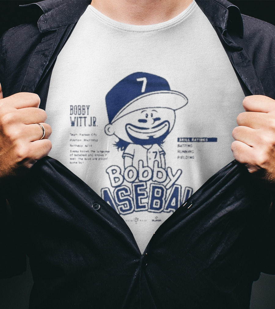Bobby Witt Jr Bobby Baseball Cartoon T-Shirt