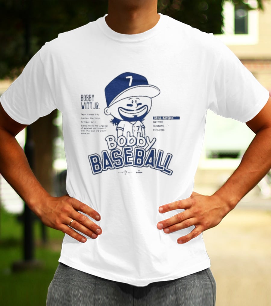 Bobby Witt Jr Bobby Baseball Cartoon T-Shirt