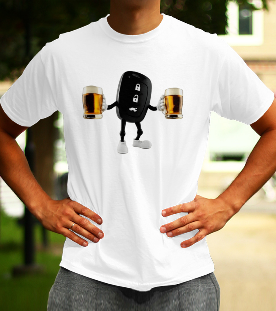 Car Keys Beer S Lock Unlock Funny Meme T-Shirt