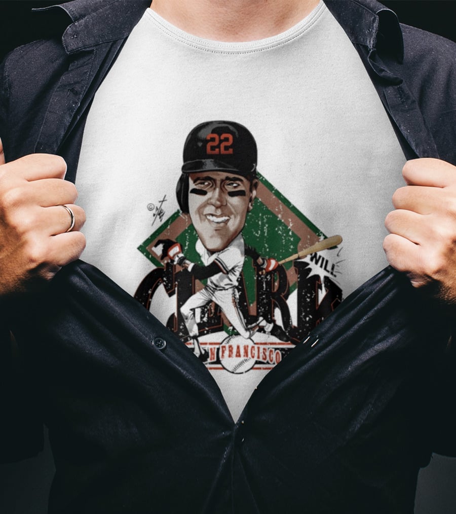 Will Clark San Francisco Giants 22 Bruce Stark Caricature T-Shirt