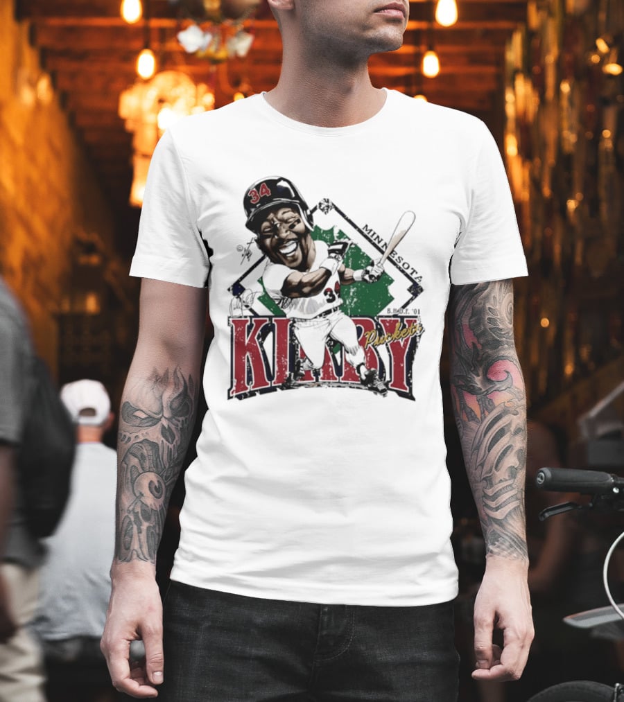 Kirby Puckett Minnesota Twins Bruce Stark Caricature Vintage Sports T-Shirt