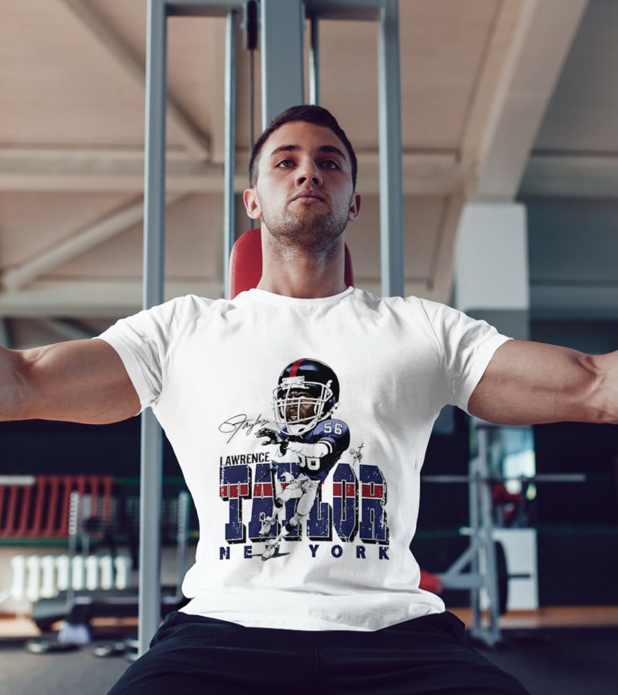 Lawrence Taylor New York Giants Bruce Stark Caricature 56 T-Shirt