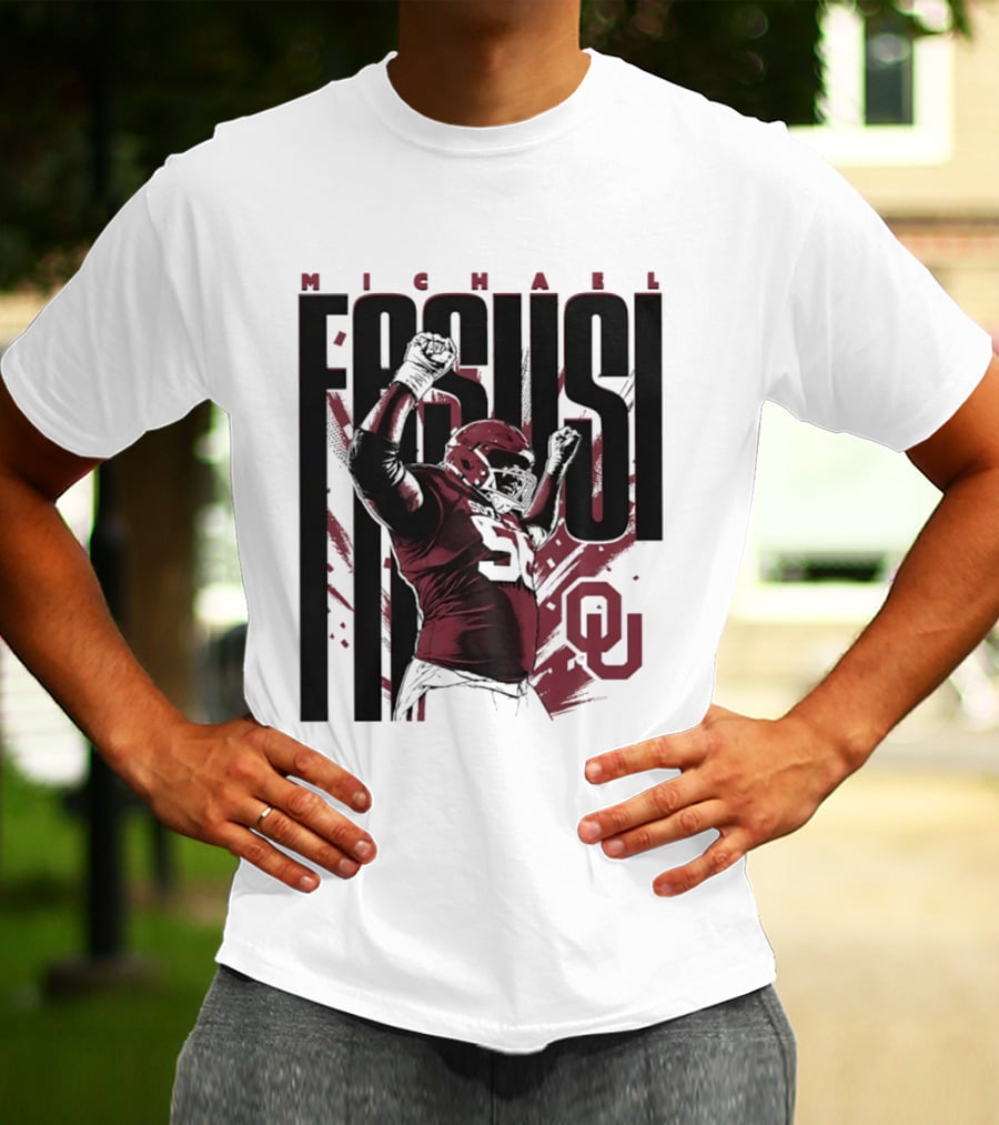 Michael Fasusi Oklahoma Sooners Football NCAA Player OU T-Shirt