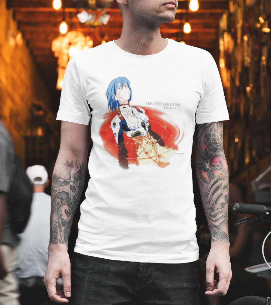 Rei Ayanami Neon Genesis Evangelion Genesis 0 12 Plugsuit Floating Red Liquid Scene T-Shirt
