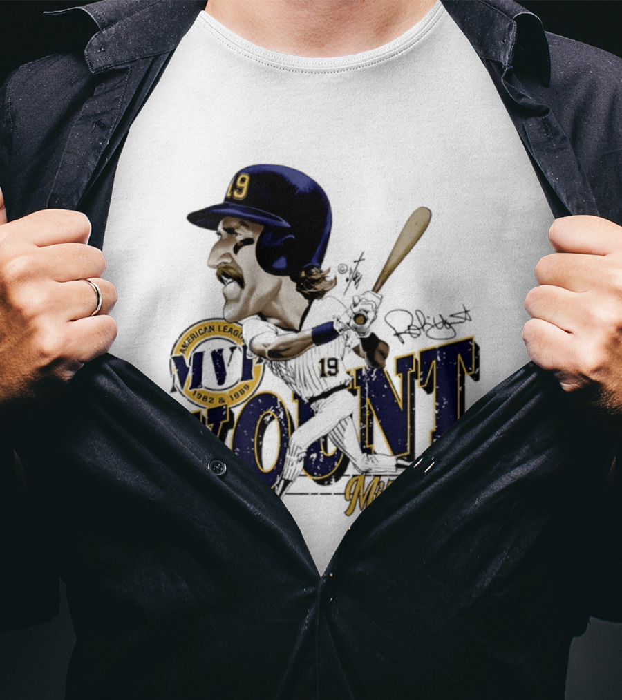 Robin Yount Milwaukee MVP American League 1982 1989 Milwaukee B.O.C. '90 T-Shirt