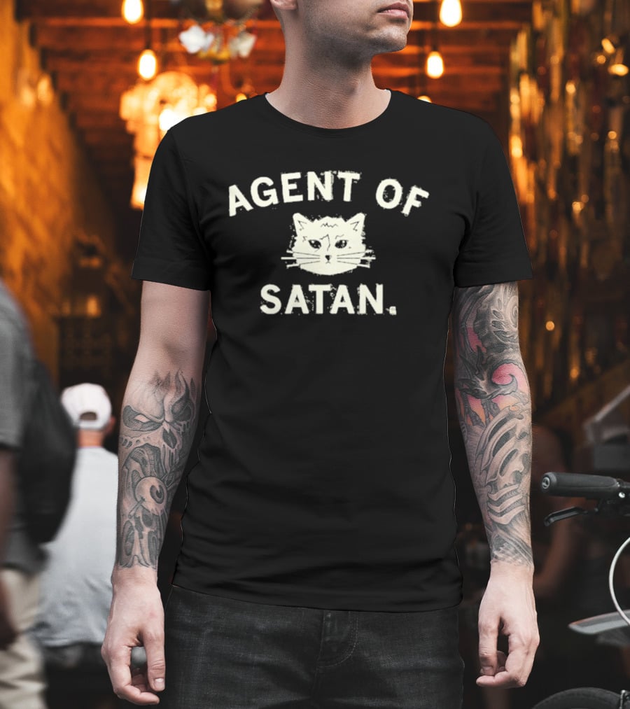 Agent Of Satan Cat Funny Cat Lover Humor T-Shirt