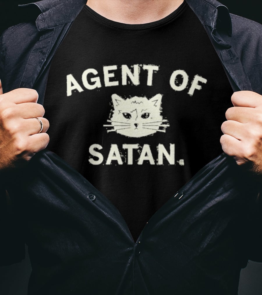 Agent Of Satan Cat Funny Cat Lover Humor T-Shirt