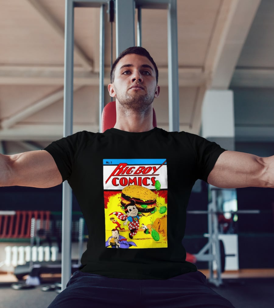 Big Boy Comics No 1 Hamburger Adventure Retro Comic Cover T-Shirt
