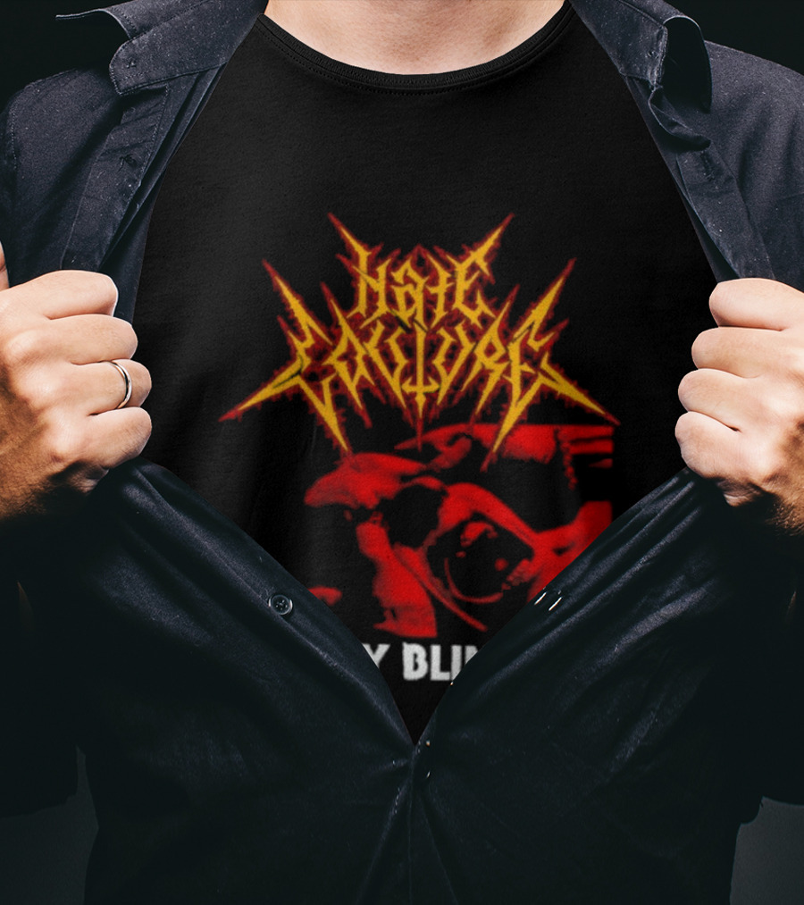 Hate Couture Creepy Blinders Blood Metal T-Shirt
