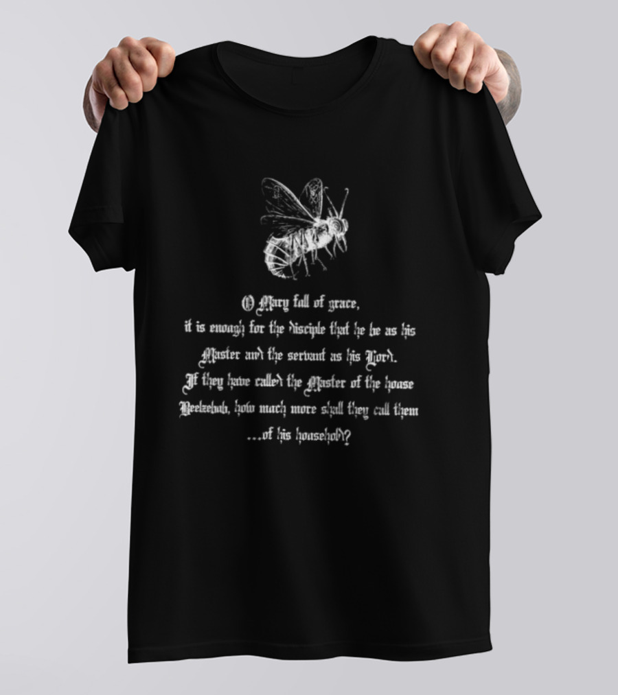 Enthroned Holy Mary O Mary Full Of Grace With Beelzebub Insights T-Shirt