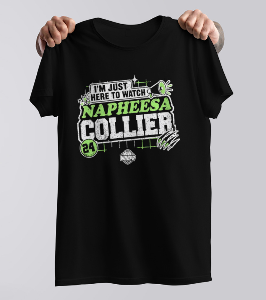I'm Just Here To Napheesa Collier 24 Minnesota Lynx WNBA T-Shirt