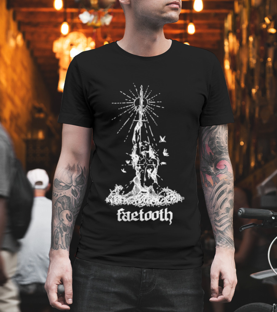 Faetooth Ethereal Sword And Vine Metal Band Doomgaze T-Shirt