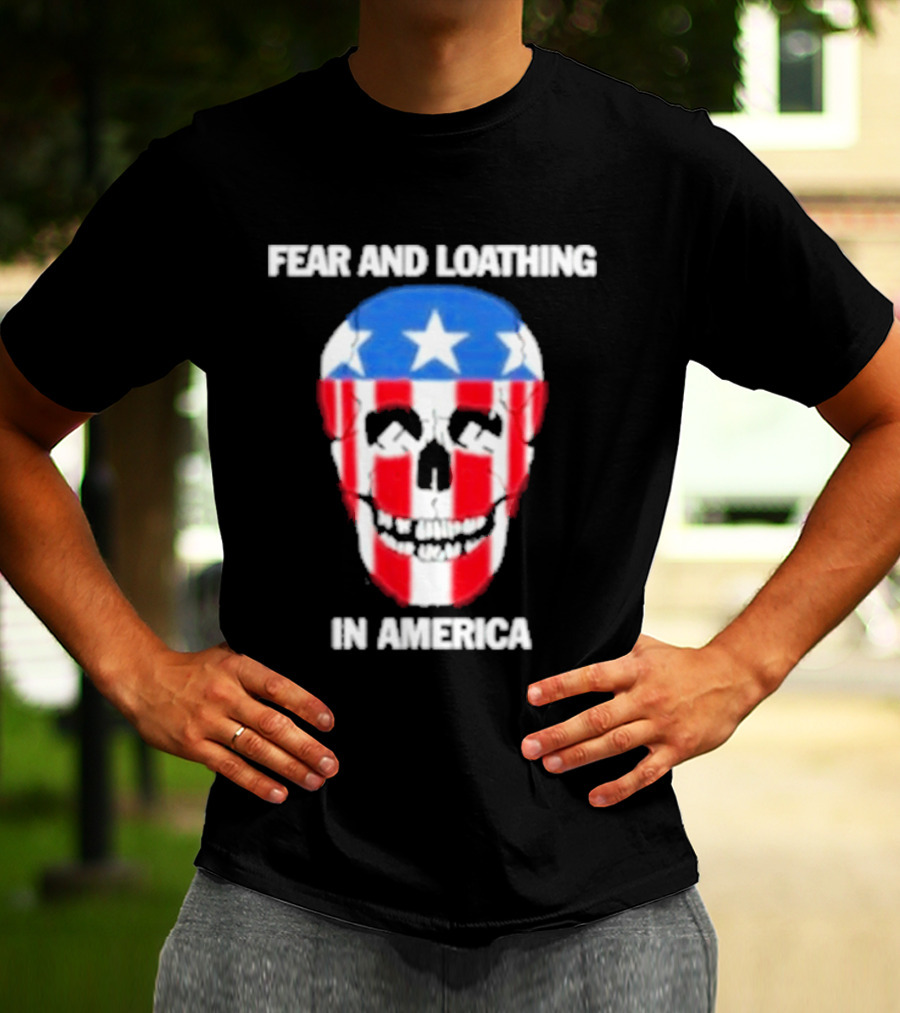 Fear And Loathing In America Skull Stars Stripes T-Shirt